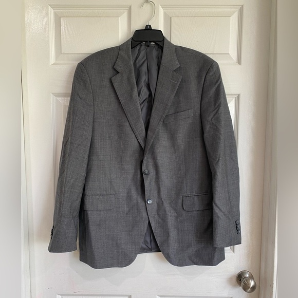 Peter Millar Other - Peter Millar 2 Button Sport Coat Suit Jacket Lightweight Wool Gray 44R Career